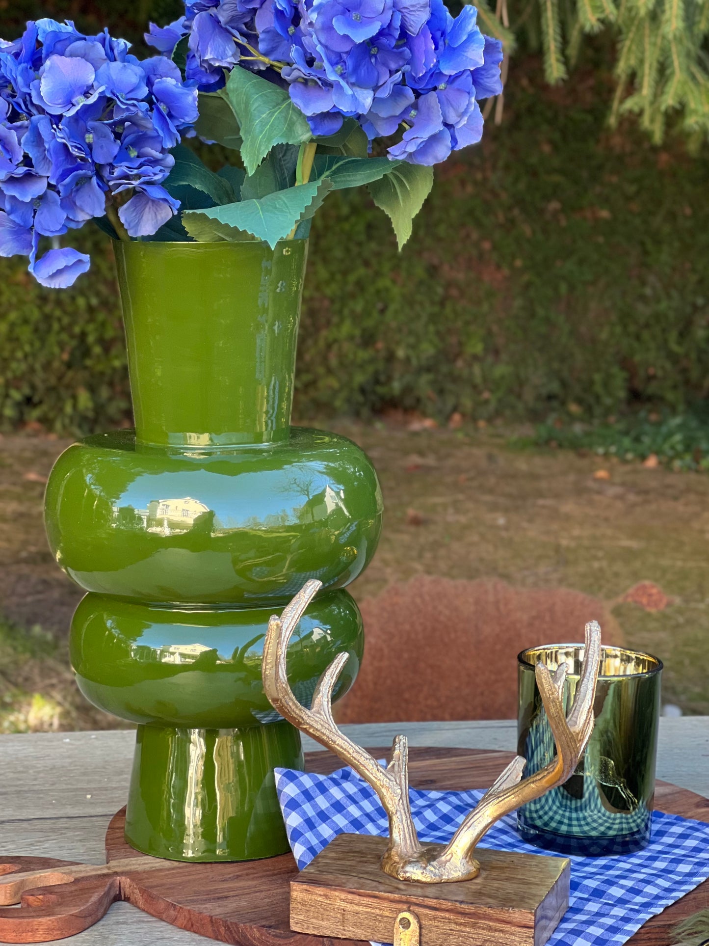 Vase Moosgrün