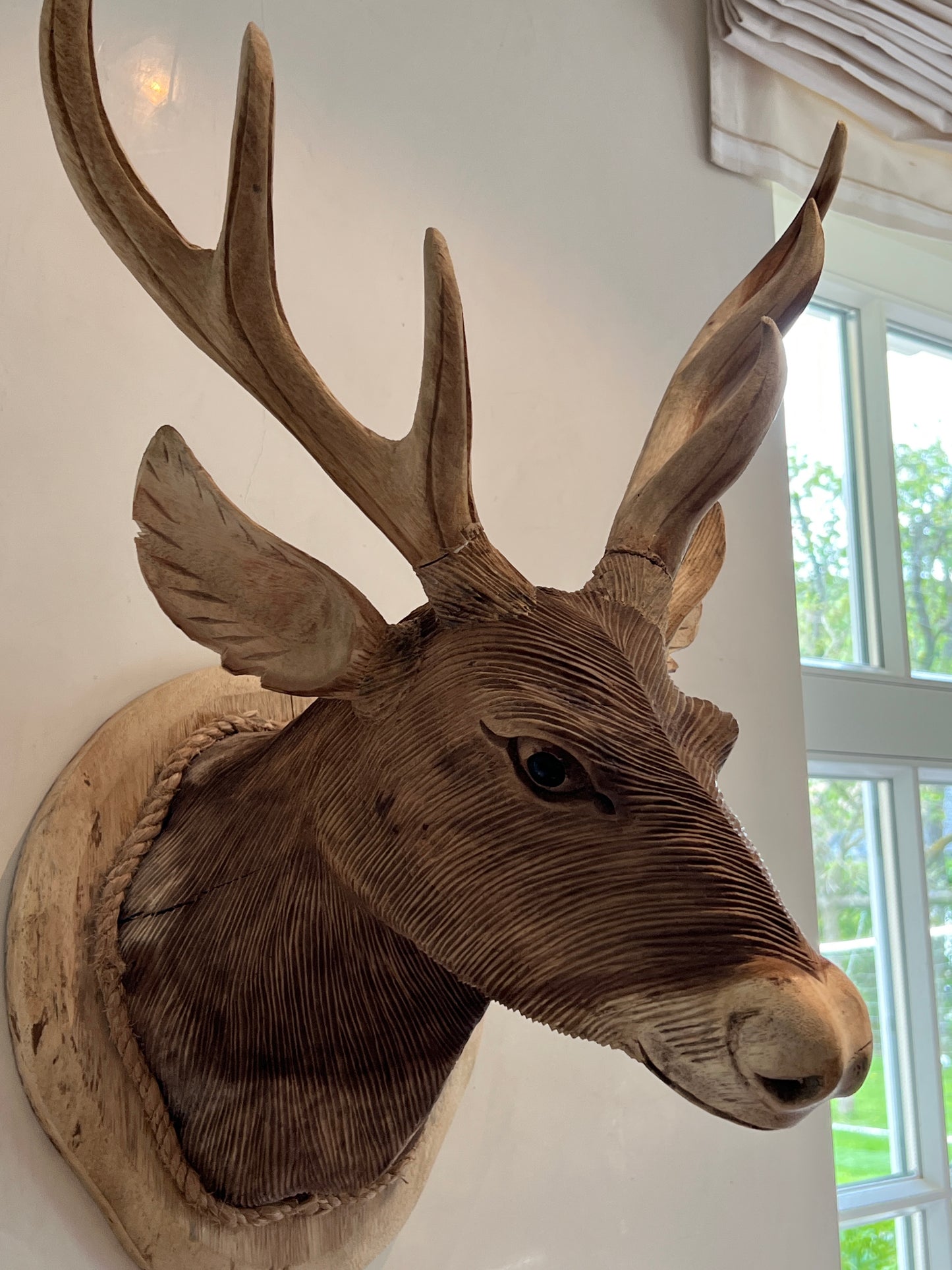 Hirschkopf aus Holz Mittel