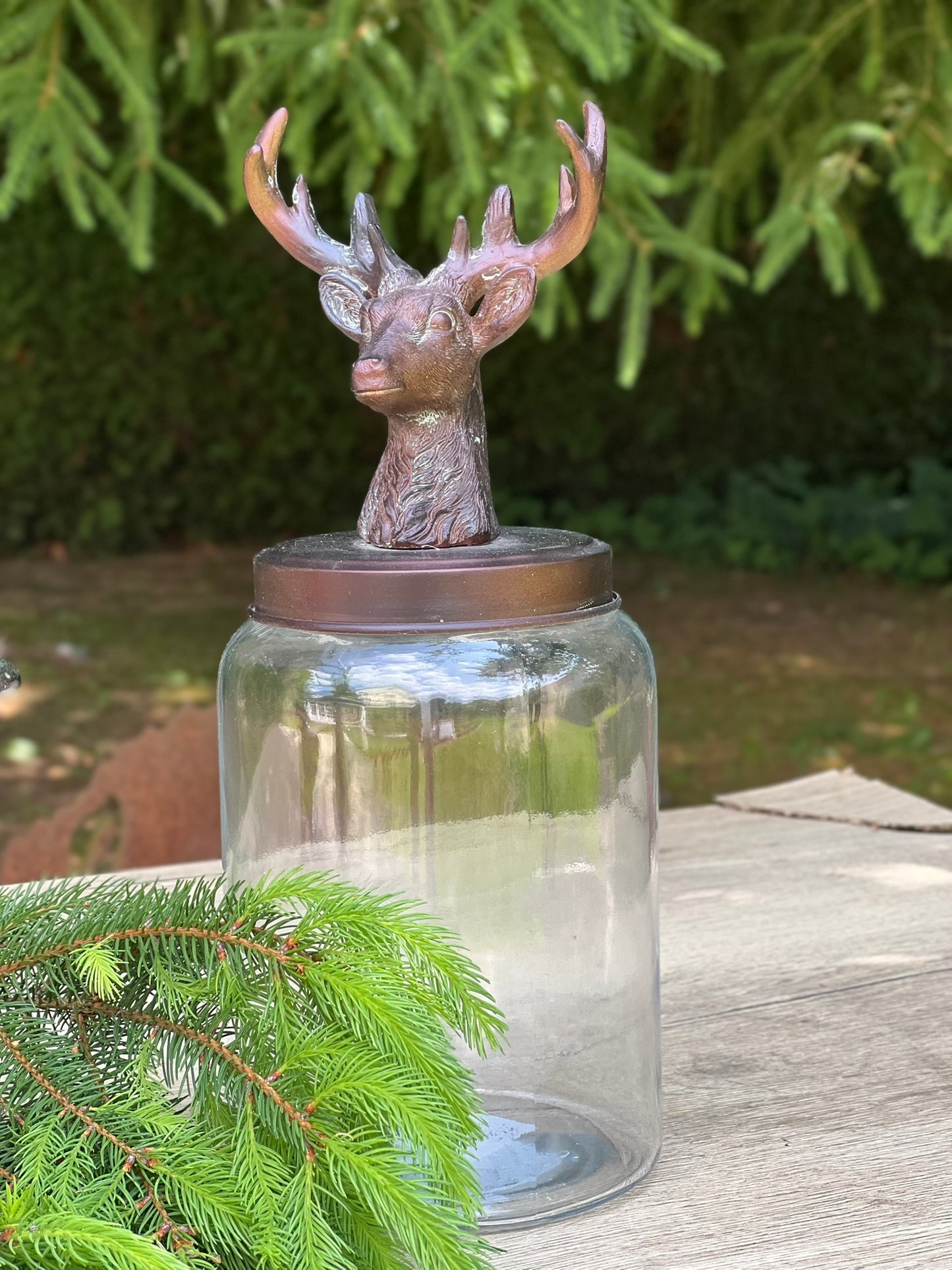 Deko-Glas mit Hirschkopf