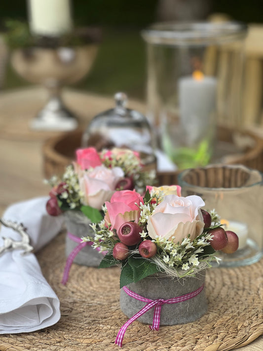Blumentörtchen mit 3 Rosen