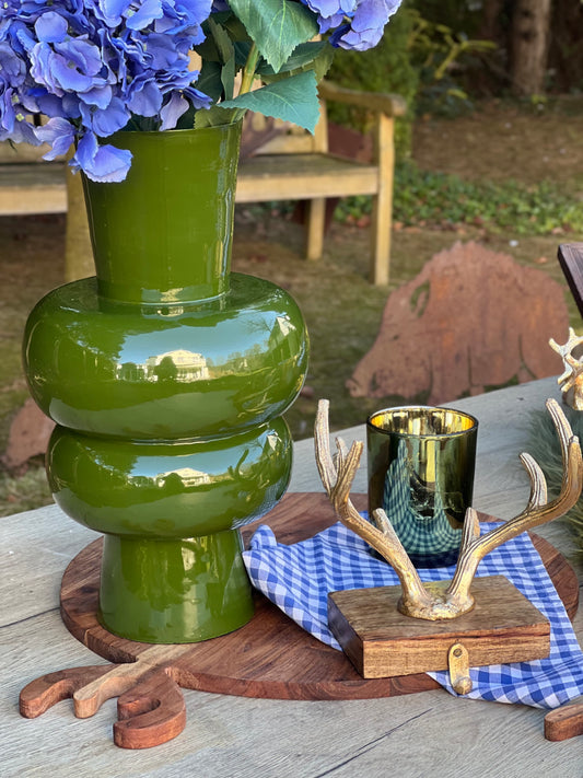 Vase Moosgrün