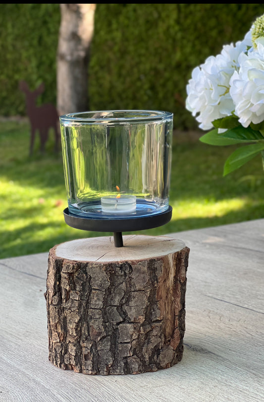 Bausatz für Baumstamm-Windlicht