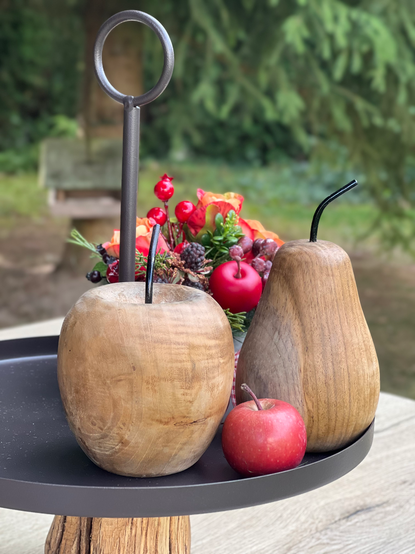 Apfel & Birne aus Holz