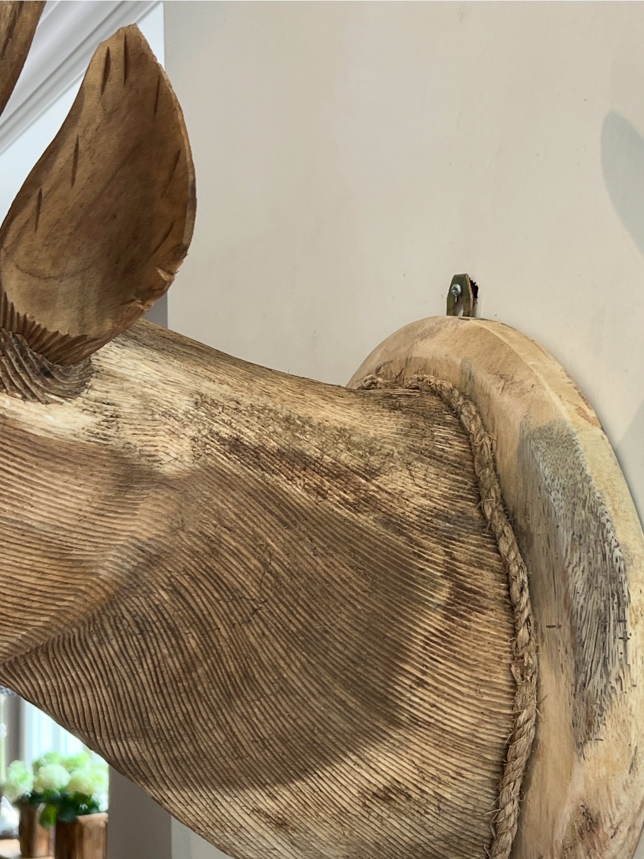 Hirschkopf aus Holz groß