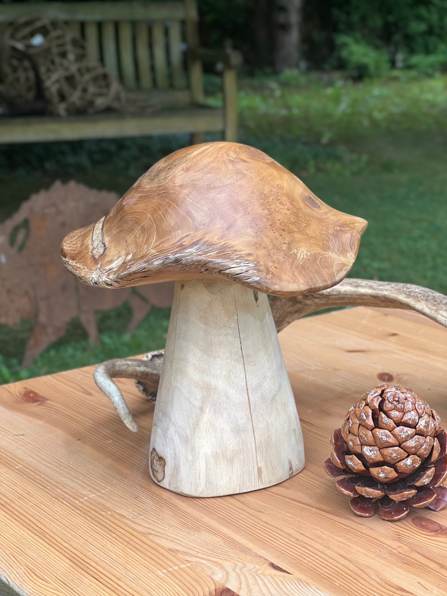 Pilz aus Massivholz