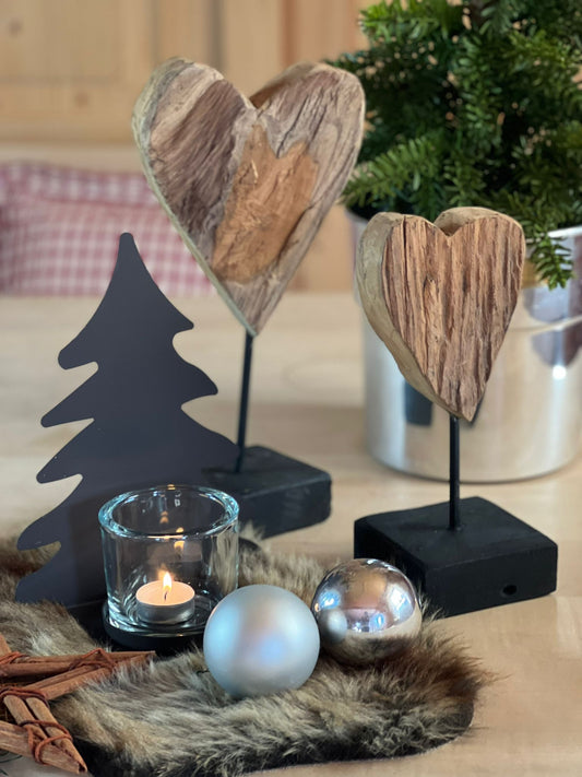 Eisentannenbaum mit Teelicht