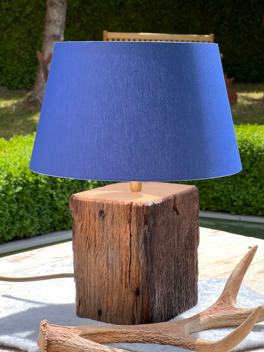 Handgefertigter Lampenschirm blau